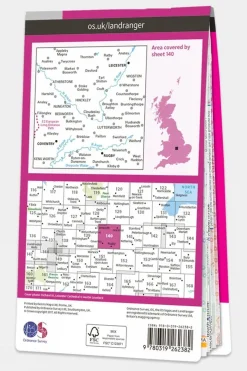 Active Landranger Map 140 Leicester, Coventry and Rugby