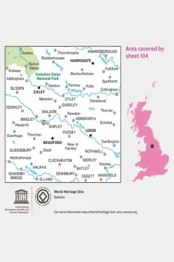 Active Landranger Map 104 Leeds and Bradford