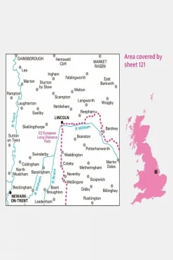 Active Landranger Map 121 Lincoln and Newark-on-Trent