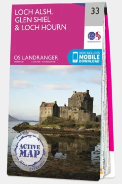 Active Landranger Map 33 Loch Alsh, Glen Shiel and Loch Hourn
