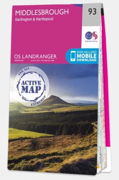 Active Landranger Map 93 Middlesbrough