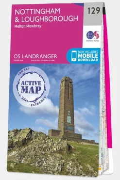 Active Landranger Map 129 Nottingham and Loughborough