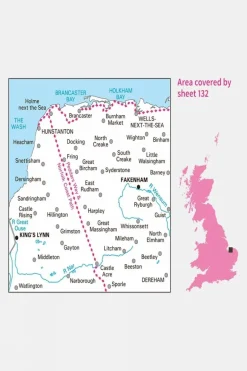 Active Landranger Map 132 North West Norfolk