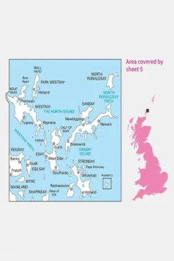 Active Landranger Map 05 Orkney - Northern Isles