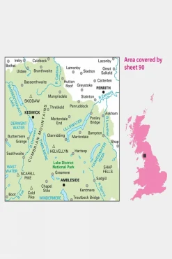 Active Landranger Map 90 Penrith and Keswick