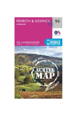 Active Landranger Map 90 Penrith and Keswick