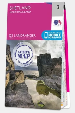 Active Landranger Map 03 Shetland - North Mainland