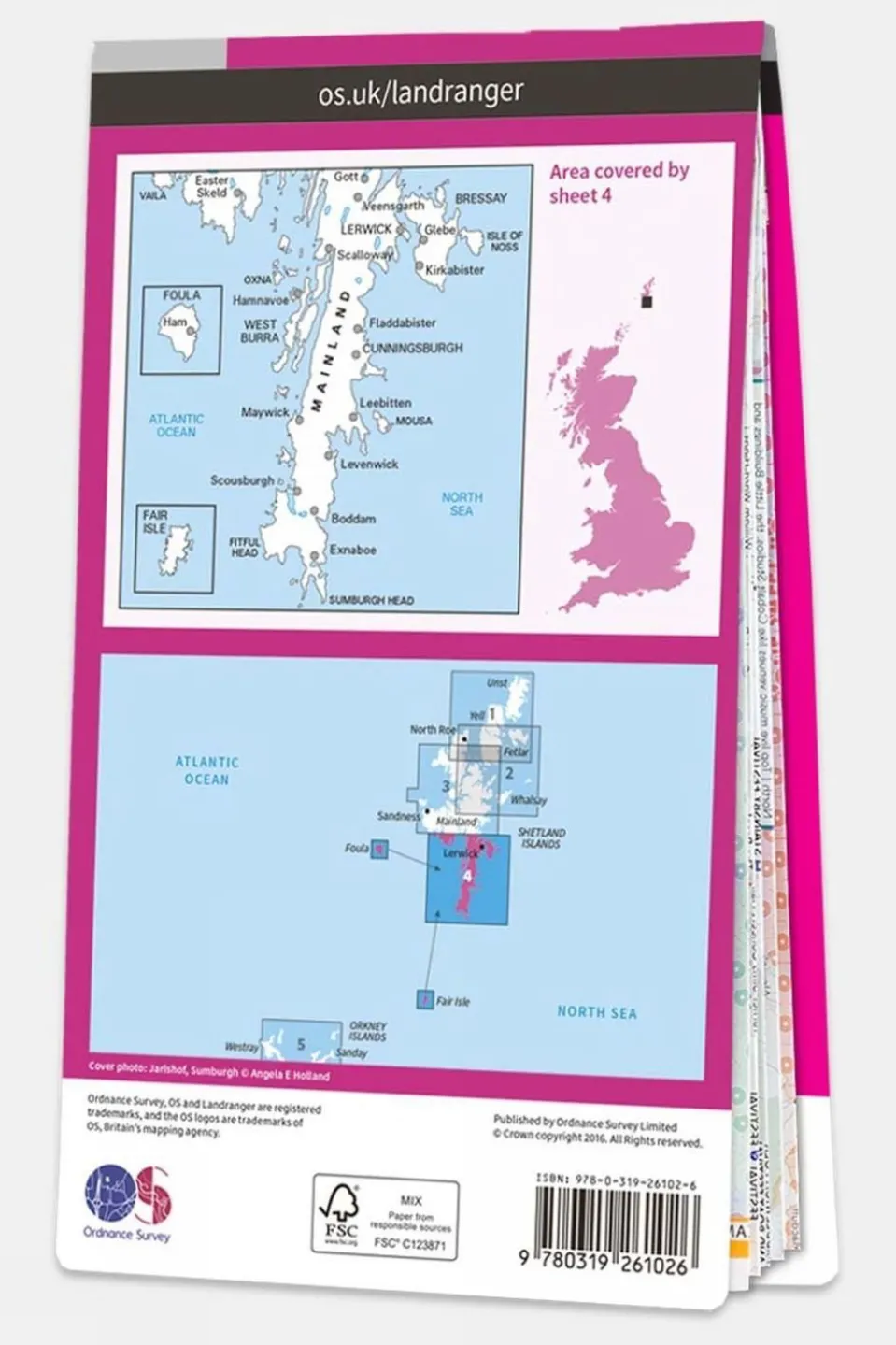 Active Landranger Map 04 Shetland - South Mainland
