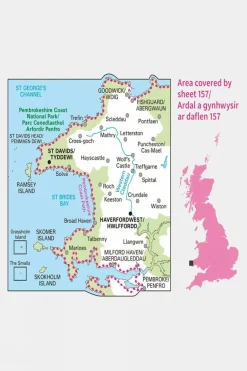 Active Landranger Map 157 St David's and Haverfordwest