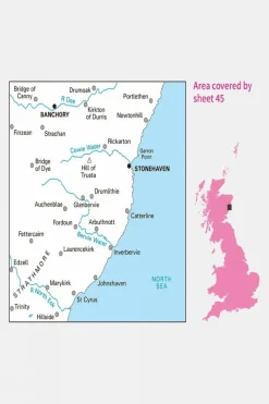Active Landranger Map 45 Stonehaven and Banchory