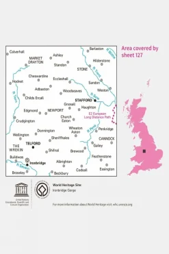 Active Landranger Map 127 Stafford and Telford