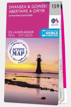Active Landranger Map 159 Swansea and Gower
