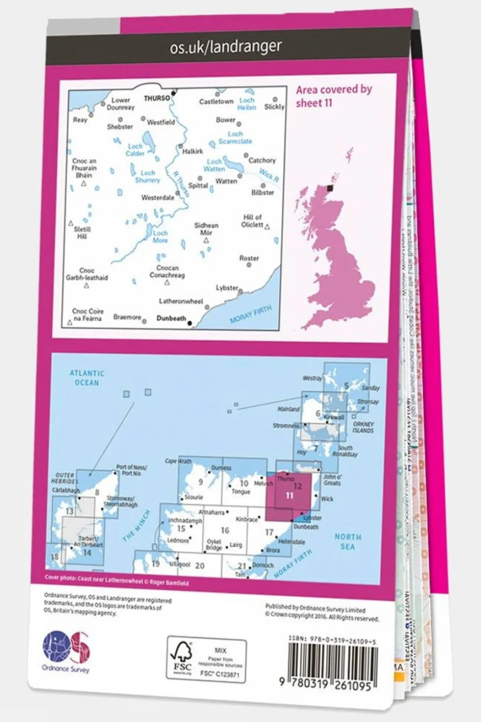 Active Landranger Map 11 Thurso and Dunbeath