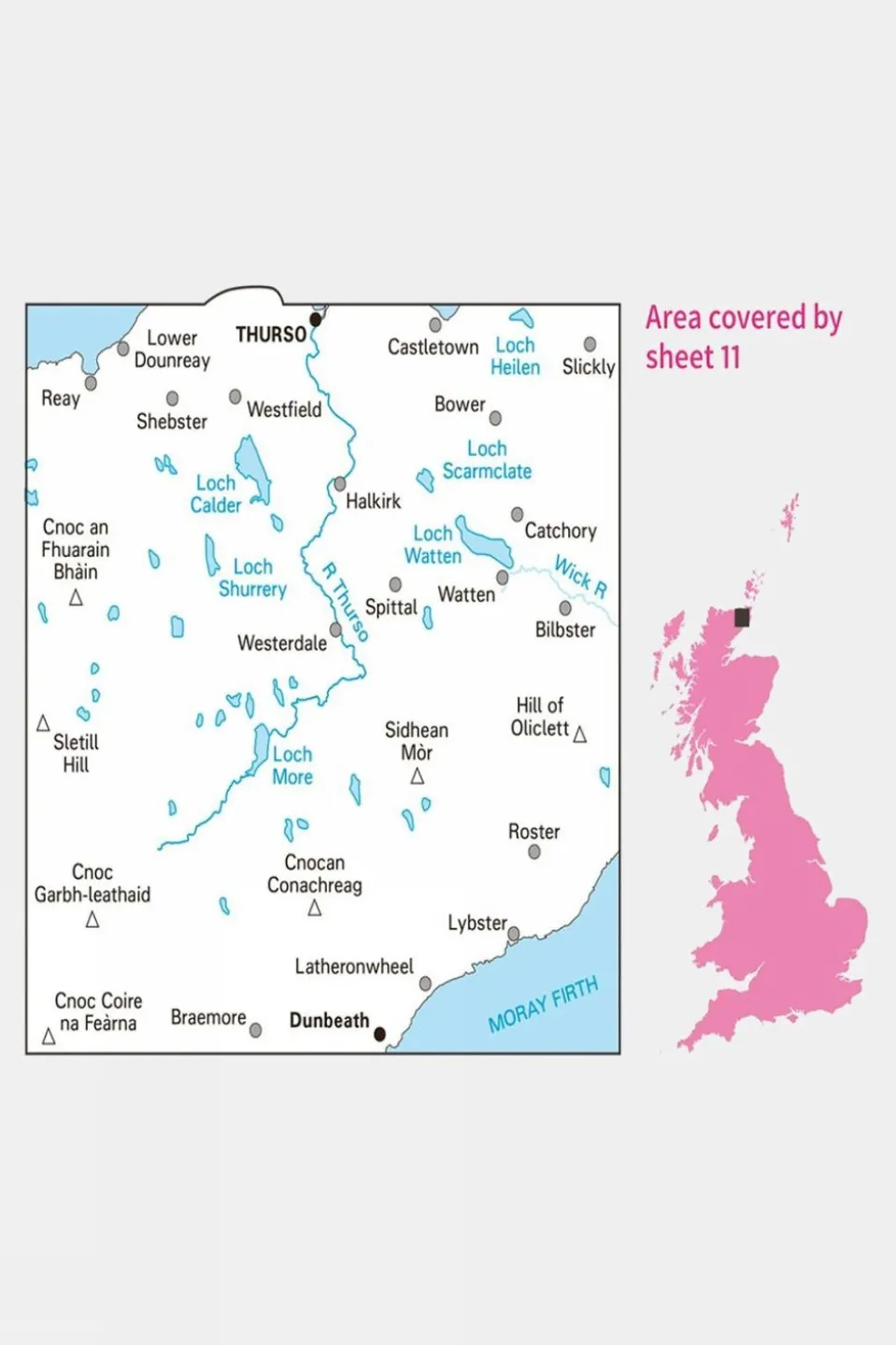 Active Landranger Map 11 Thurso and Dunbeath