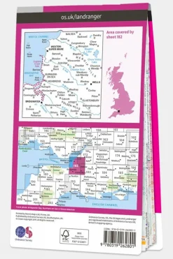 Active Landranger Map 182 Weston-super-Mare