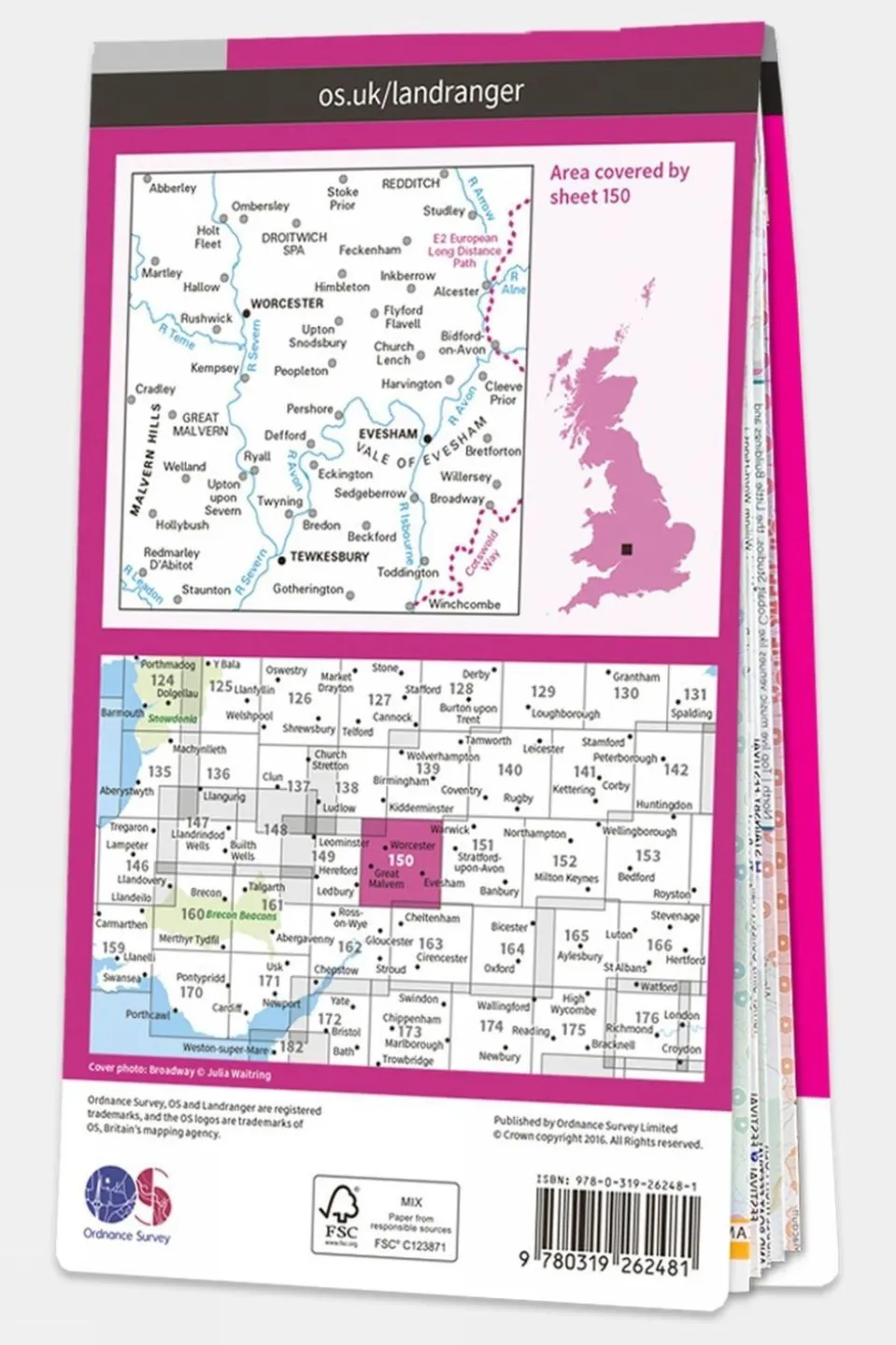 Active Landranger Map 150 Worcester and The Malverns