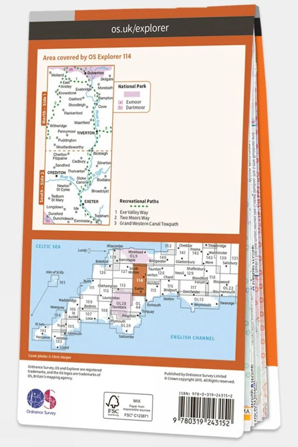 Exeter & The Exe Valley 1:25 000