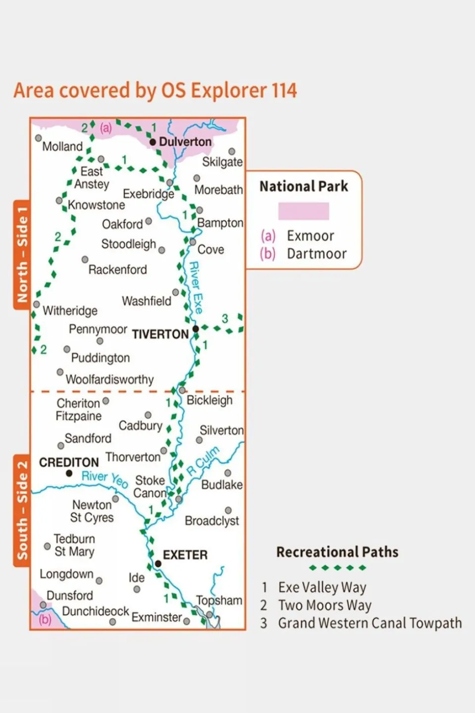 Exeter & The Exe Valley 1:25 000