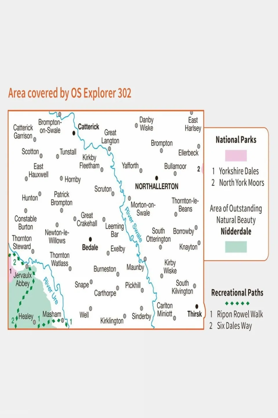 Explorer Map 302 Northallerton and Thirsk