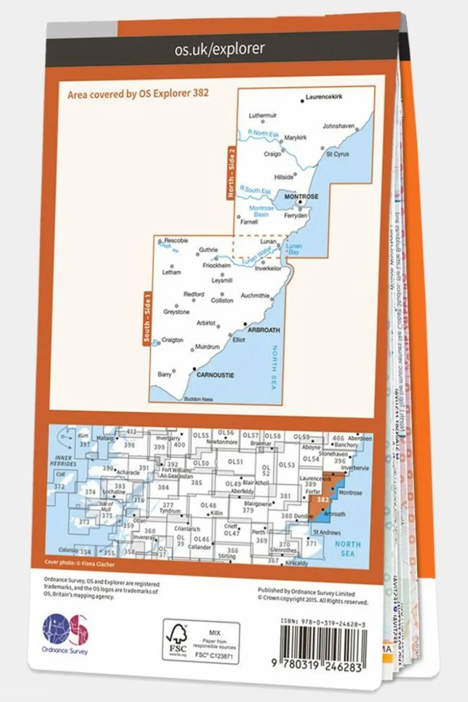 Explorer Map 382 Arbroath, Montrose and Carnoustie