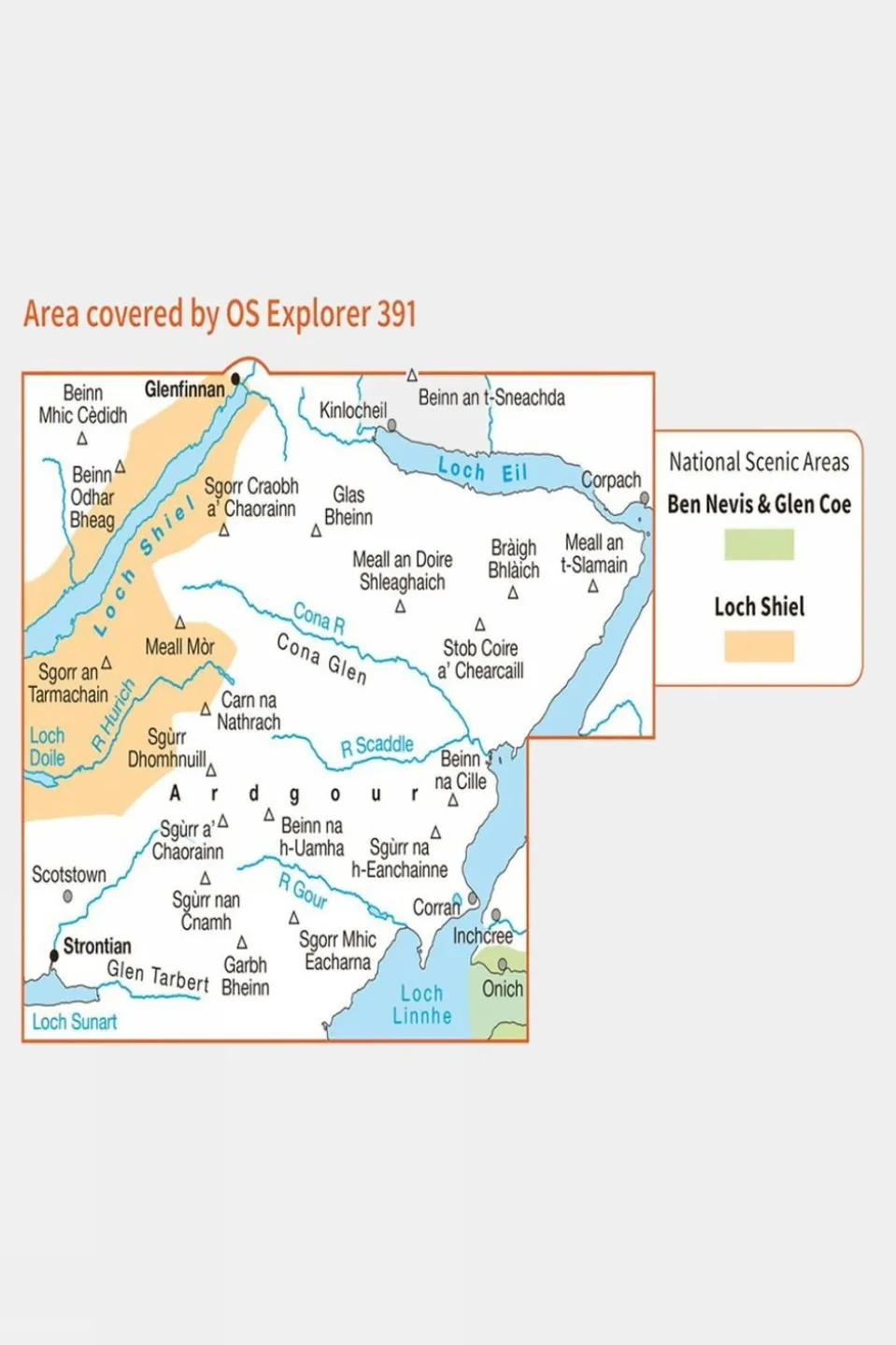 Explorer Map 391 Ardgour and Strontian
