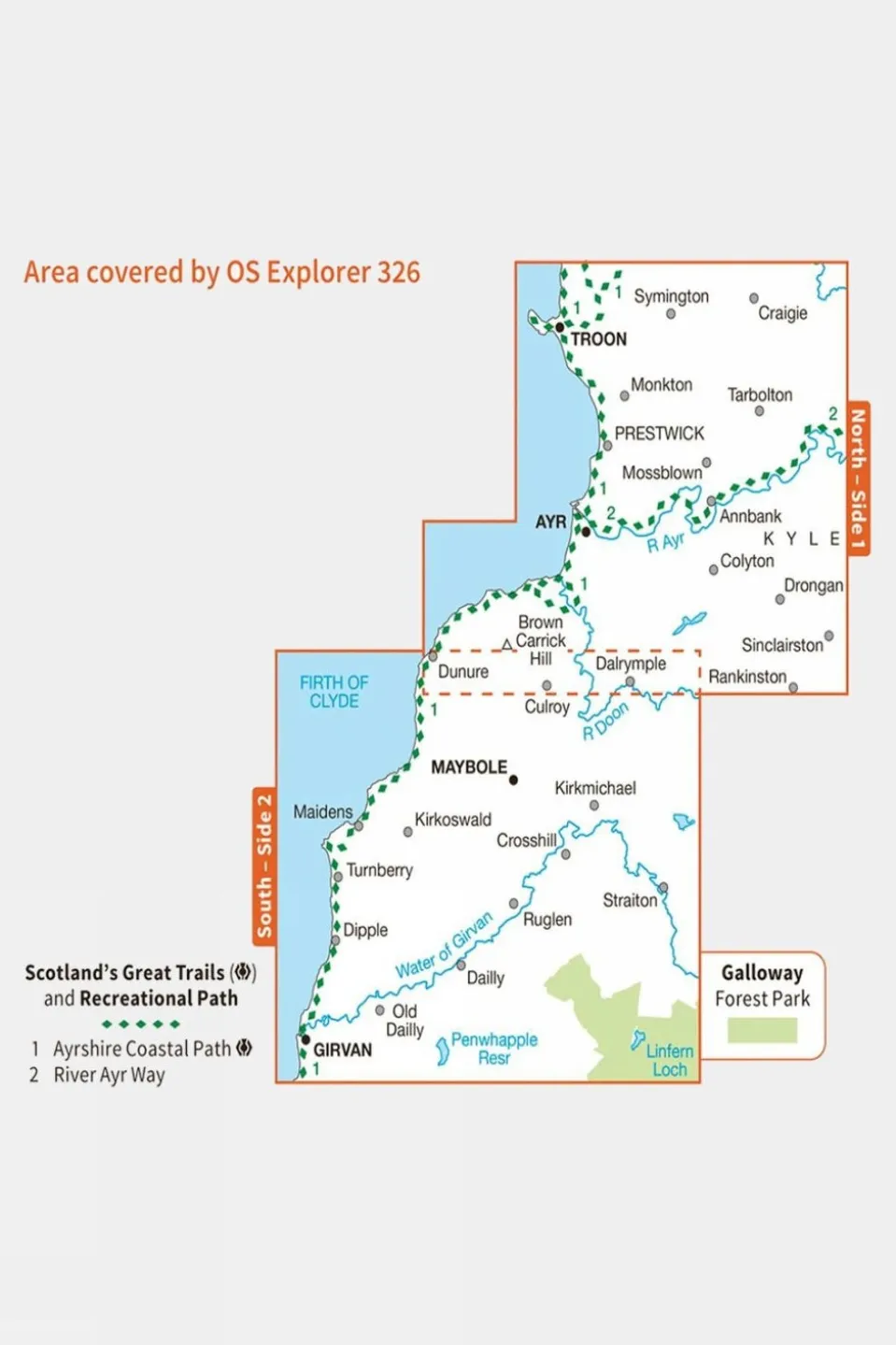 Explorer Map 326 Ayr and Troon