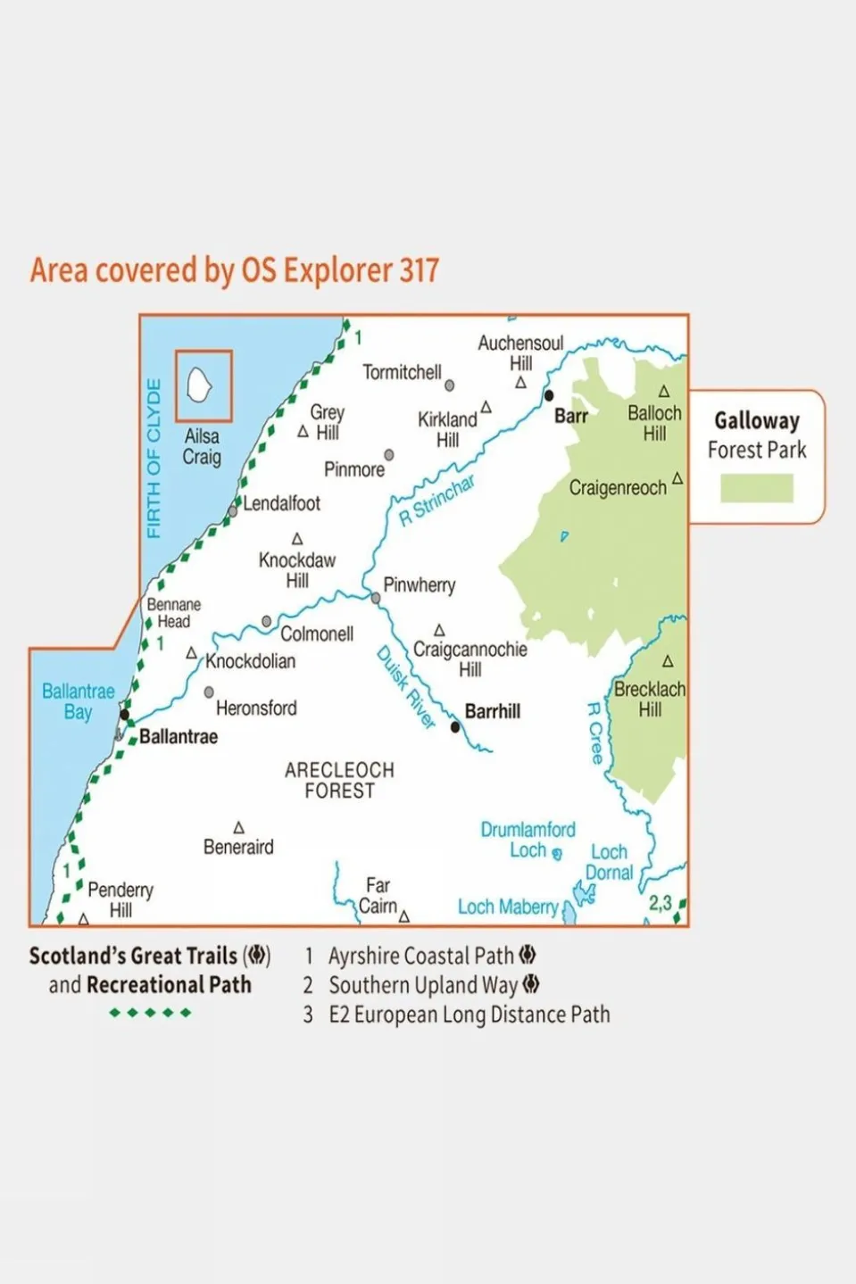 Explorer Map 317 Ballantrae, Barr and Barrhill