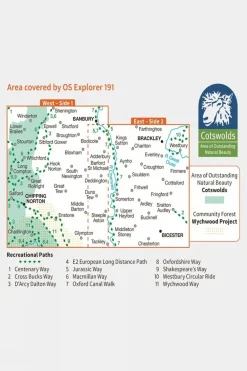 Explorer Map 191 Banbury, Bicester and Chipping Norton