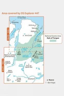 Explorer Map 447 Ben Hope, Ben Loyal and Kyle of Tongue