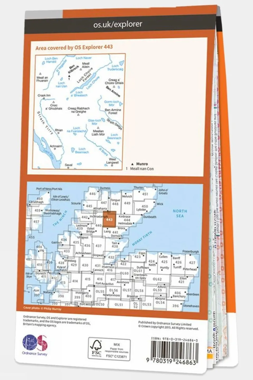 Explorer Map 443 Ben Klibreck and Ben Armine