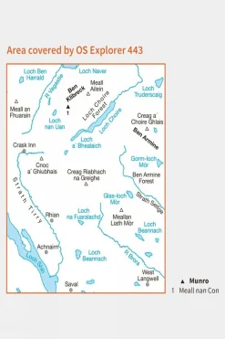 Explorer Map 443 Ben Klibreck and Ben Armine