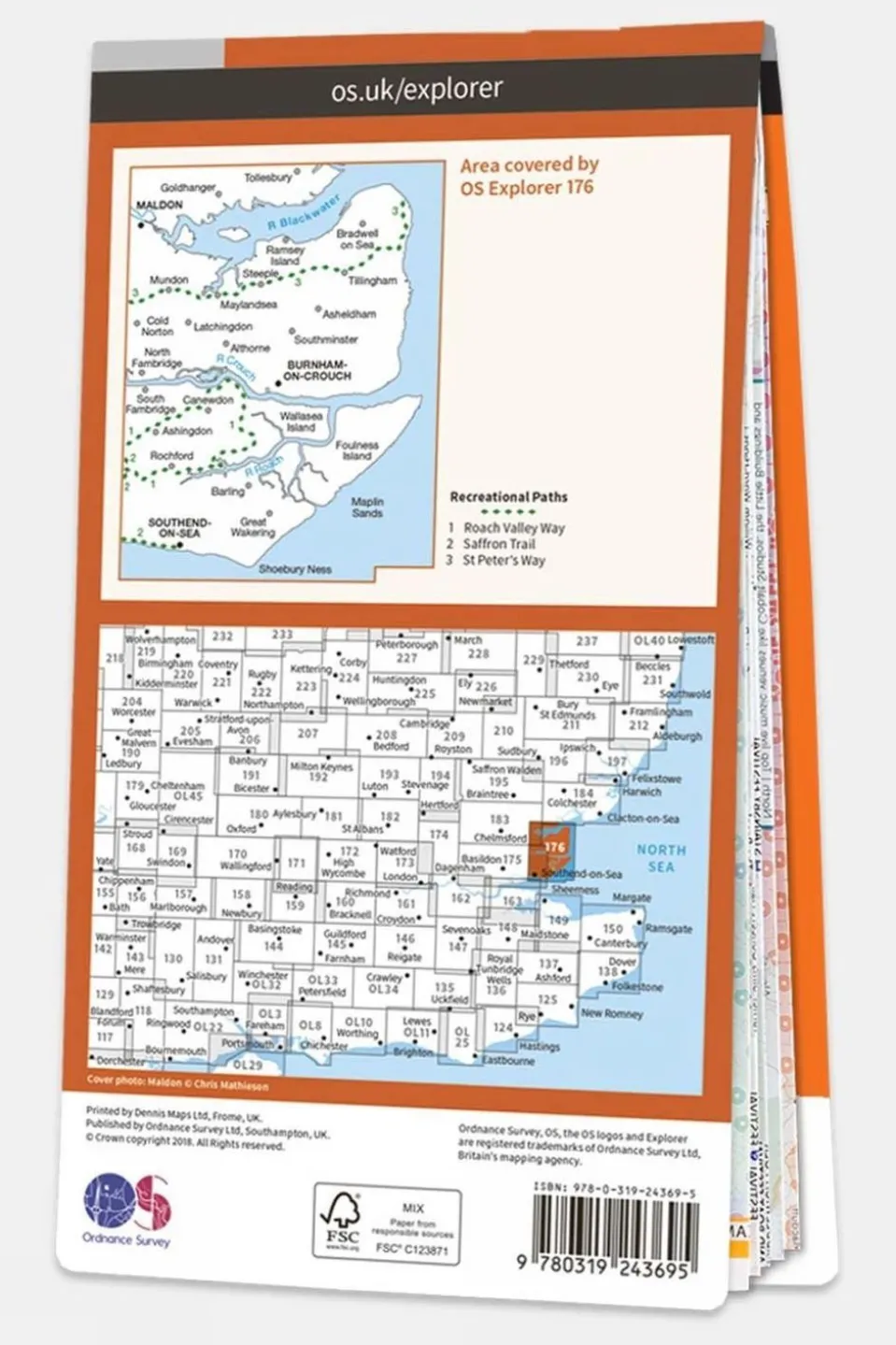 Explorer Map 176 Blackwater Estuary