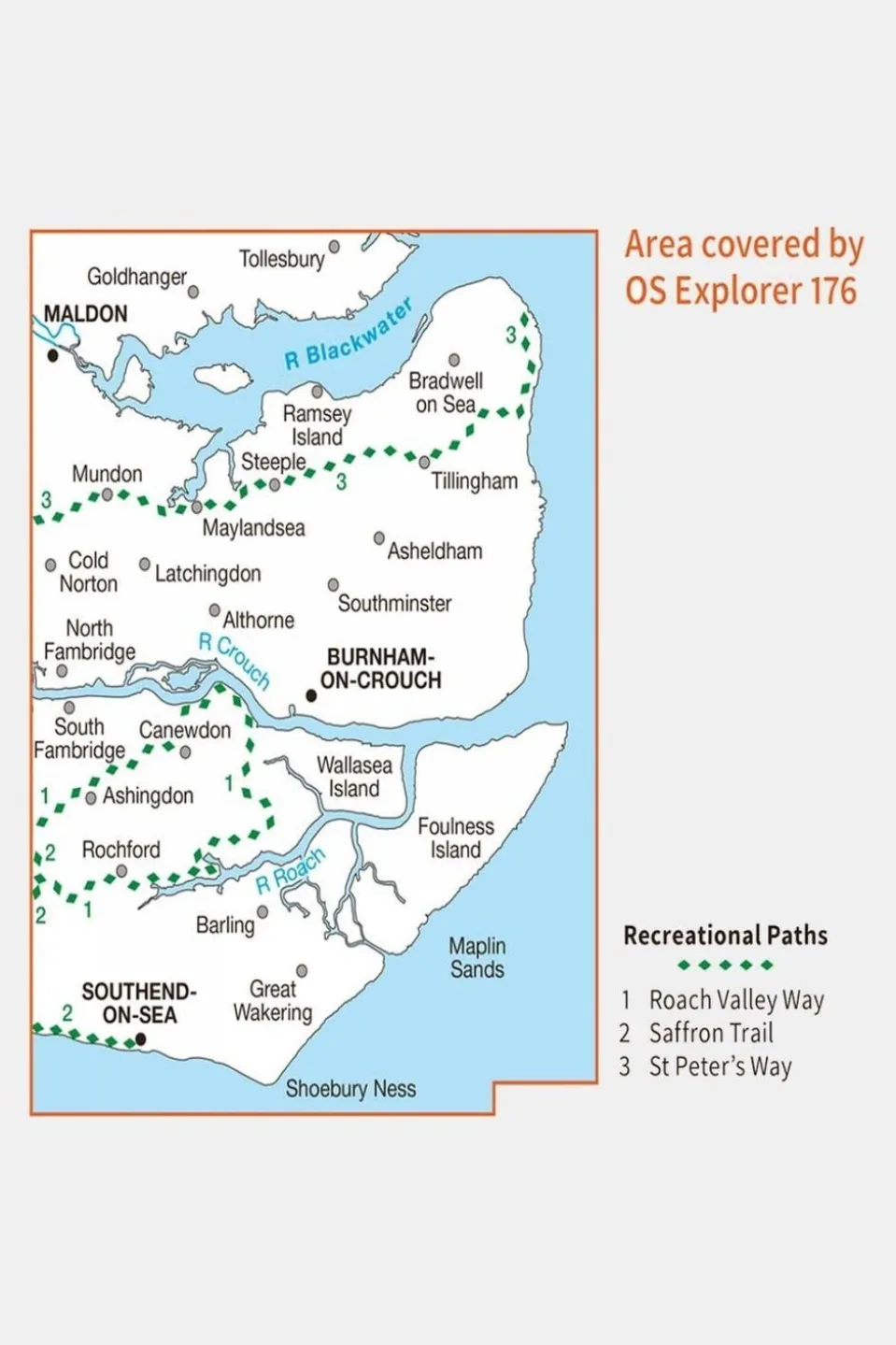 Explorer Map 176 Blackwater Estuary