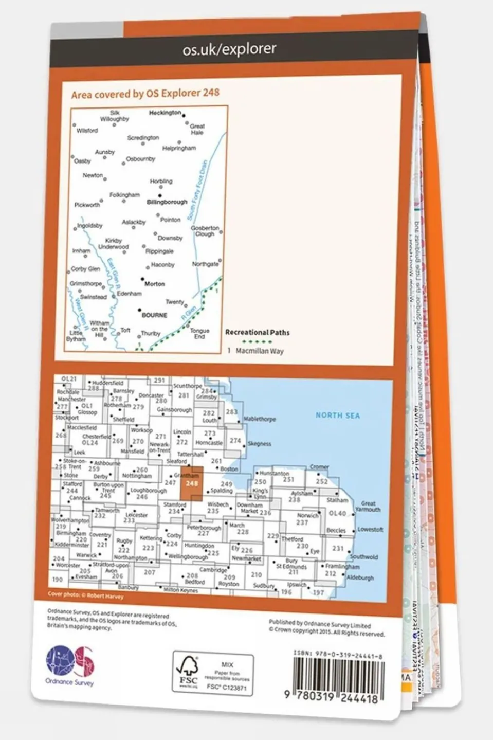 Explorer Map 248 Bourne and Heckington