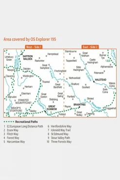 Explorer Map 195 Braintree and Saffron Walden