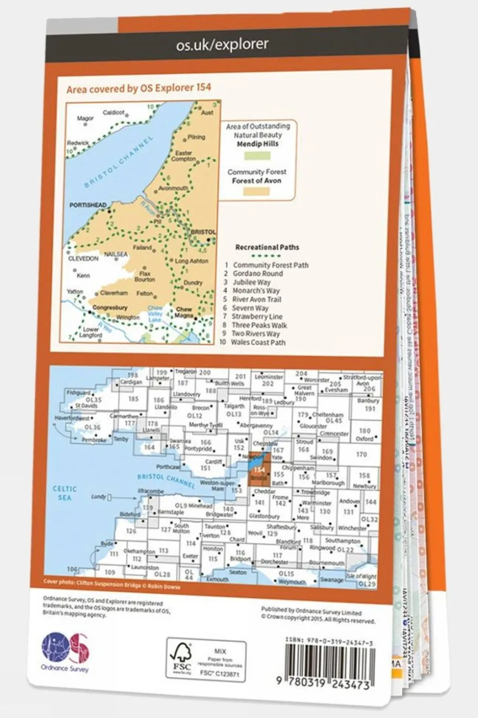 Explorer Map 154 Bristol West and Portishead