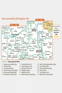 Explorer Map 192 Buckingham and Milton Keynes