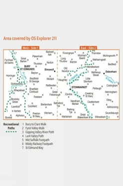 Explorer Map 211 Bury St Edmunds and Stowmarket