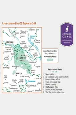 Explorer Map 244 Cannock Chase and Chasewater