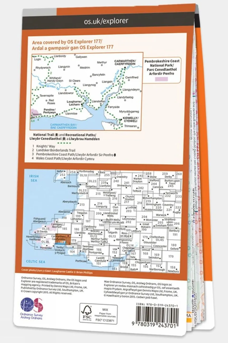 Explorer Map 177 Carmarthen and Kidwelly