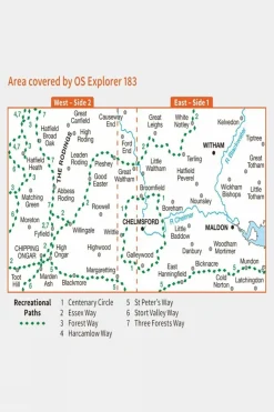 Explorer Map 183 Chelmsford and The Rodings