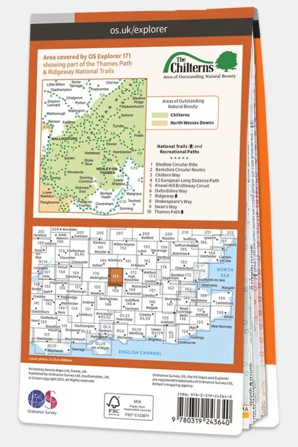 Explorer Map 171 Chiltern Hills West