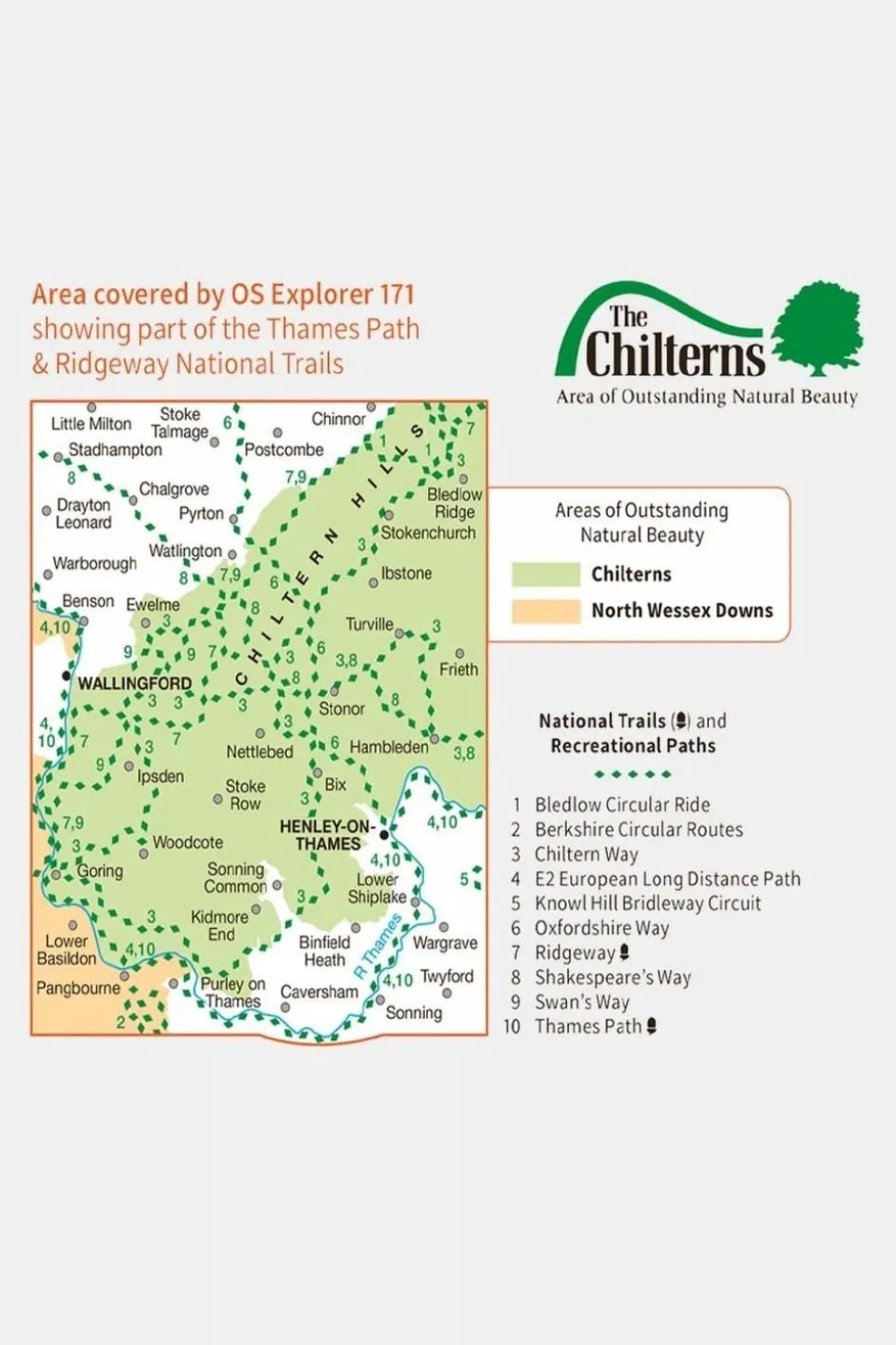 Explorer Map 171 Chiltern Hills West