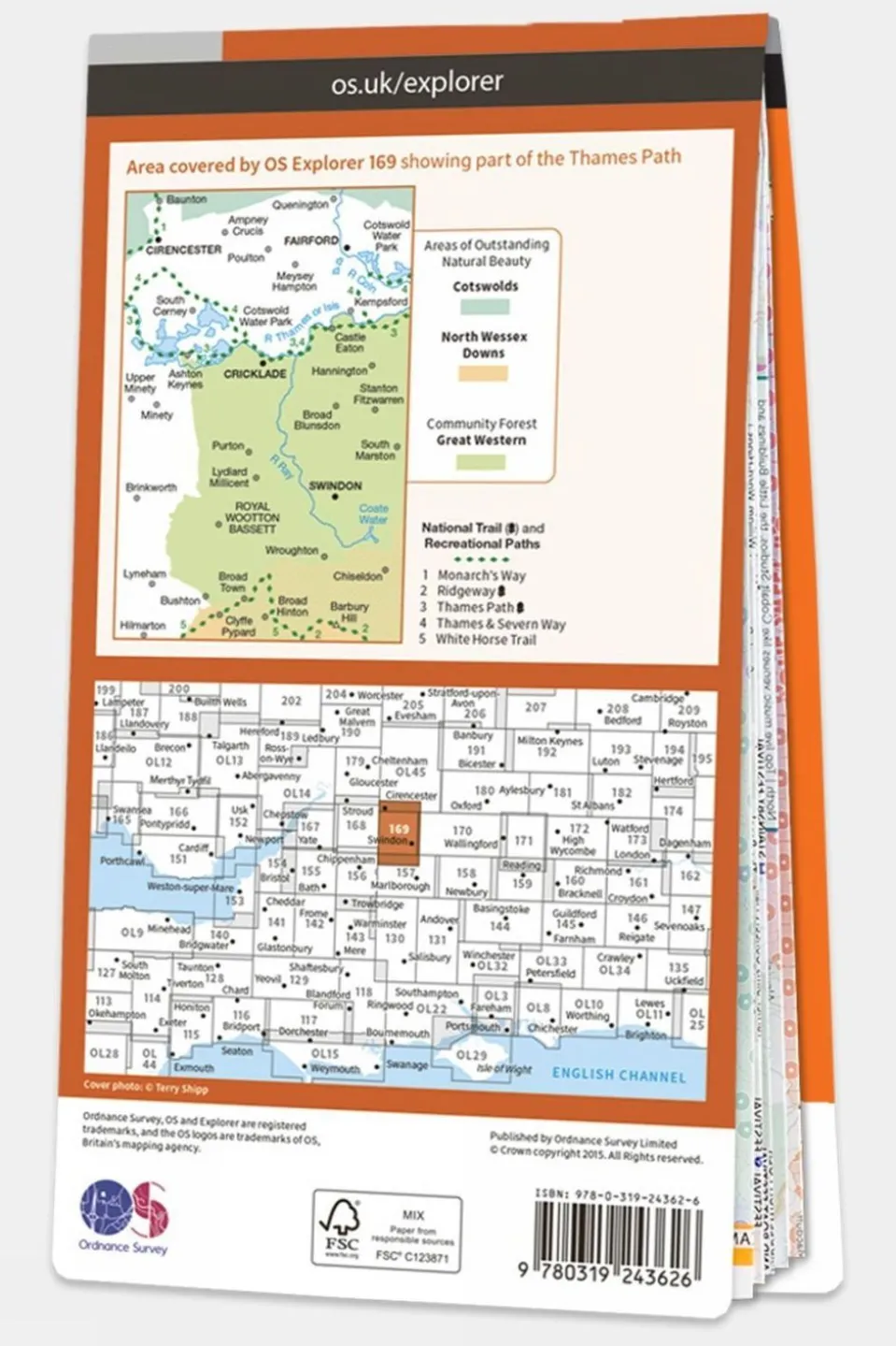 Explorer Map 169 Cirencester and Swindon