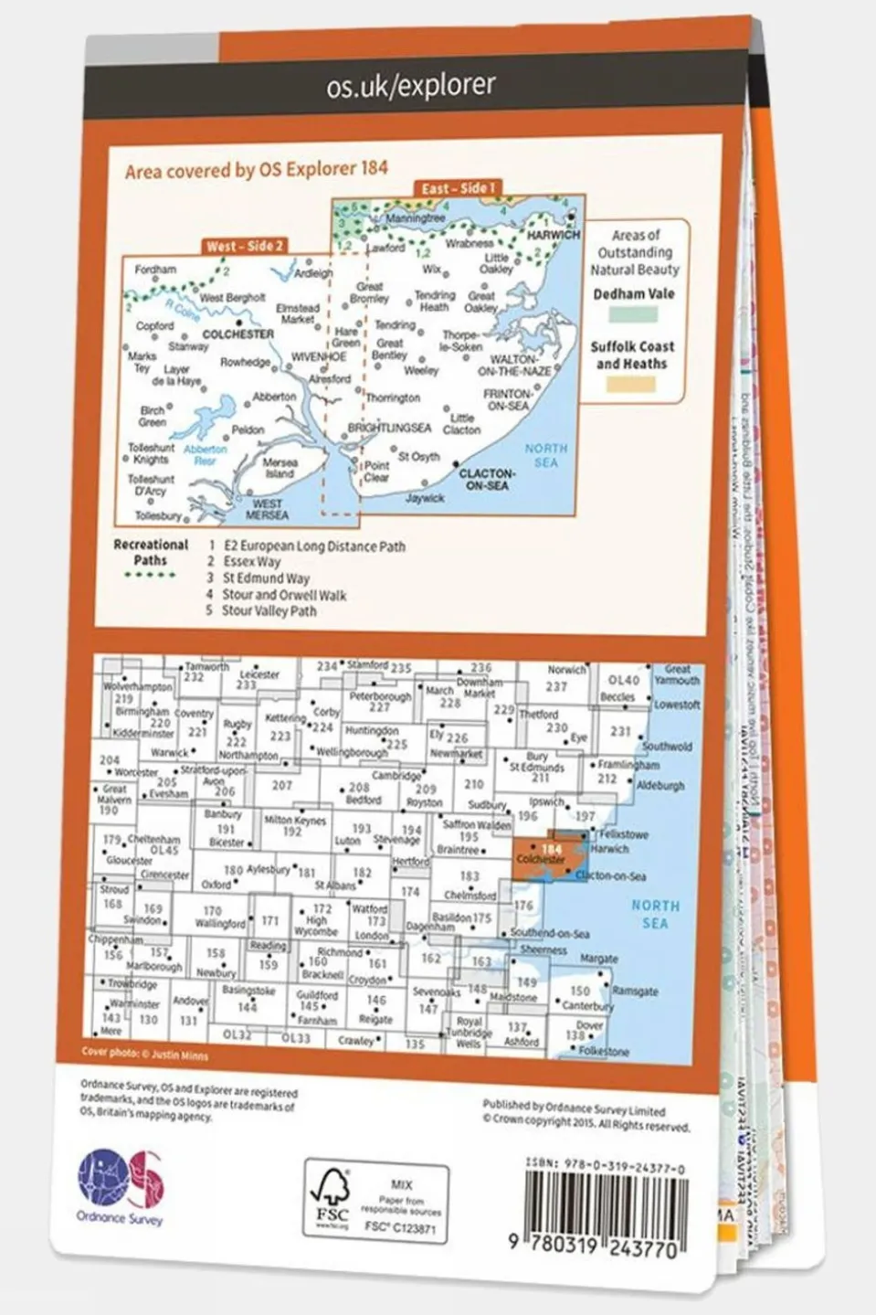 Explorer Map 184 Colchester