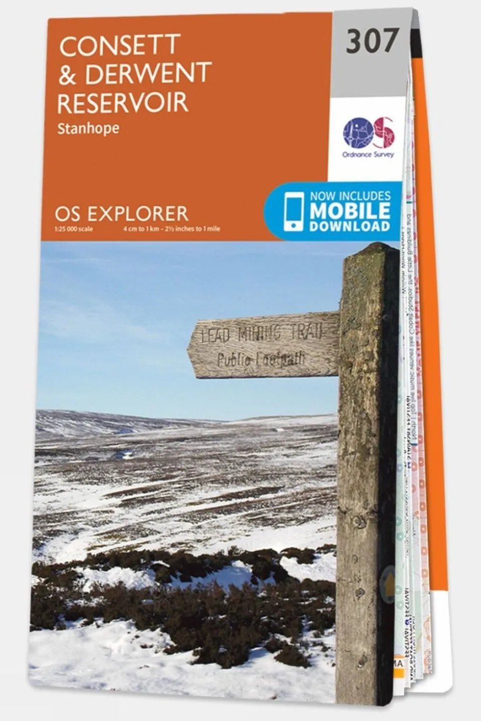 Explorer Map 307 Consett and Derwent Reservoir