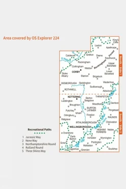 Explorer Map 224 Corby, Kettering and Wellingborough