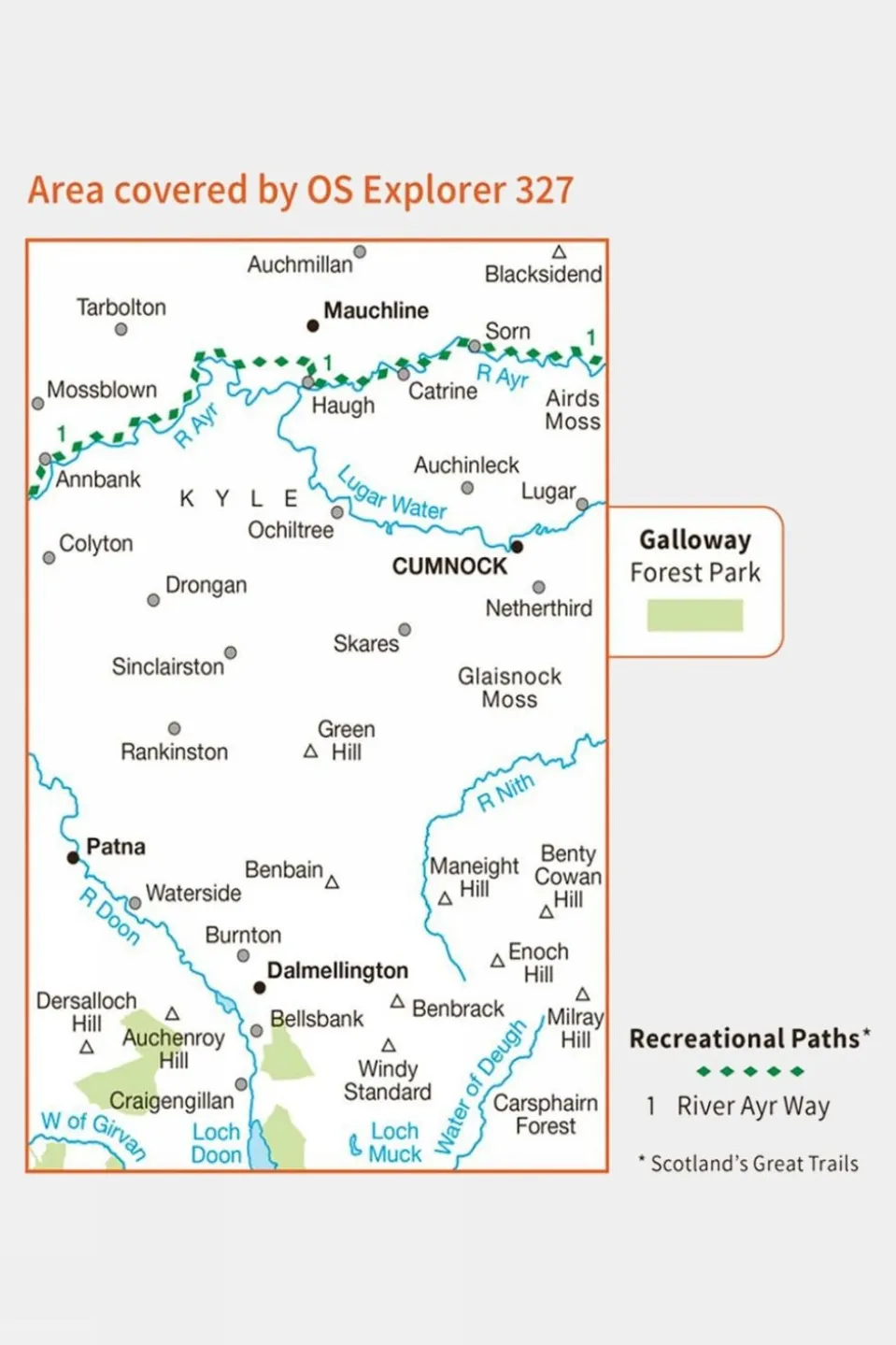 Explorer Map 327 Cumnock and Dalmellington