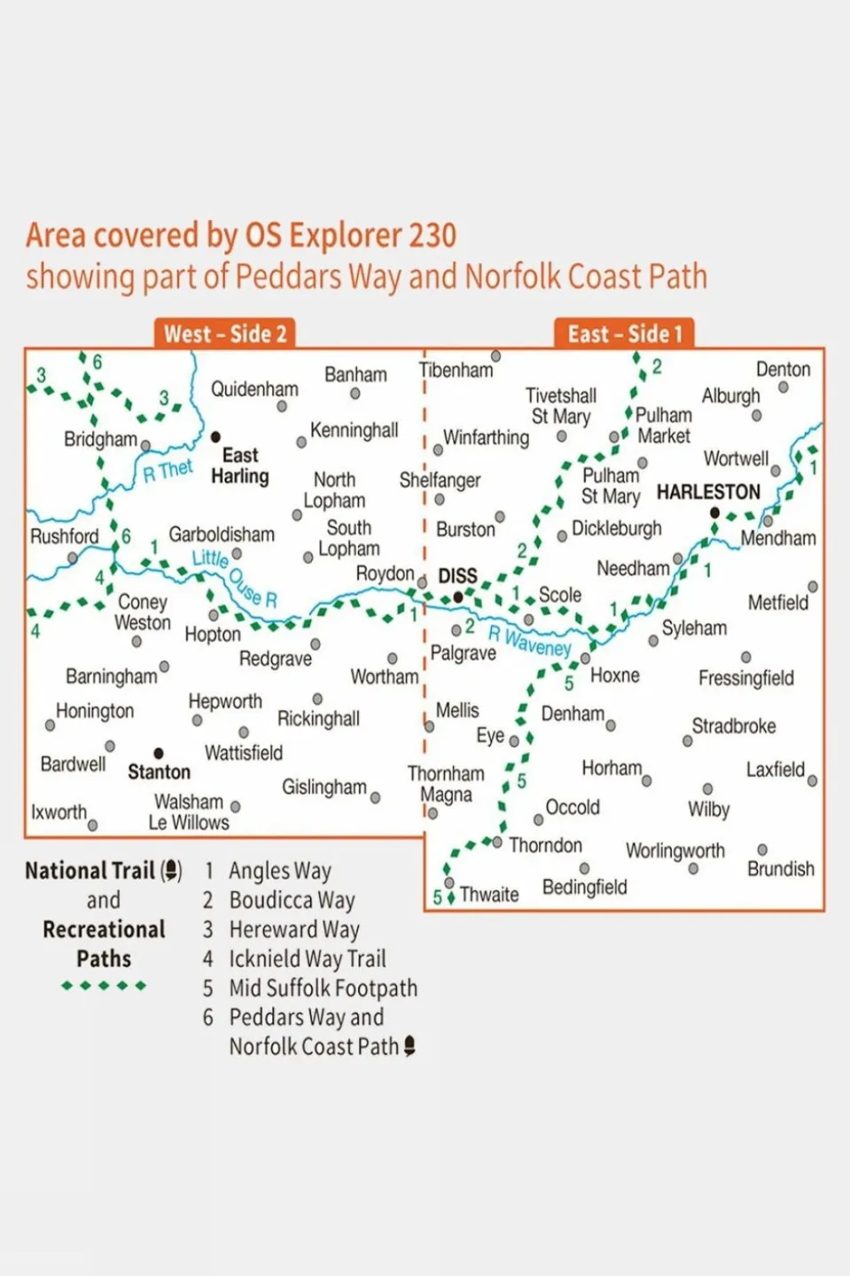 Explorer Map 230 Diss and Harleston