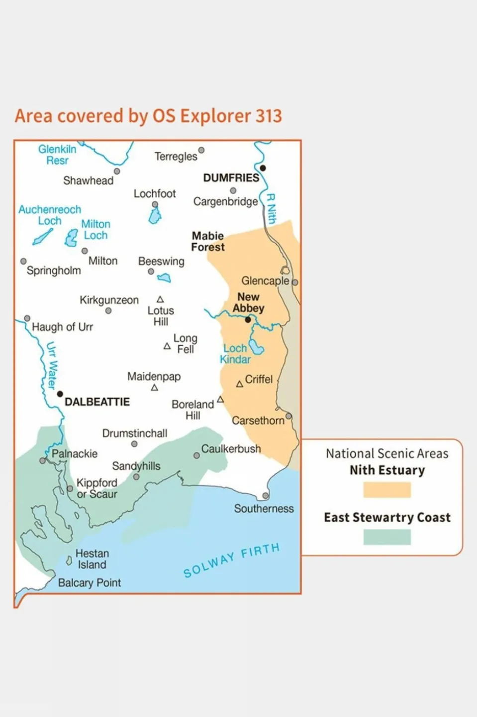 Explorer Map 313 Dumfries and Dalbeattie